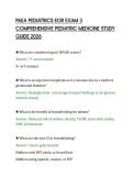 PAEA PEDIATRICS EOR EXAM 3&NewLine;COMPREHENSIVE PEDIATRIC MEDICINE STUDY&NewLine;GUIDE 2026