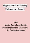 Flight Attendant Training &ndash; Endeavor Air Exam 2 Study Guide PDF &vert; Practice Questions&comma; Test Bank & Cabin Crew Prep