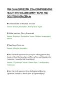 PAN CANADIAN EXAM 2026 COMPREHENSIVE&NewLine;HEALTH SYSTEM ASSESSMENT PAPER AND&NewLine;SOLUTIONS GRADED A&plus;&NewLine;