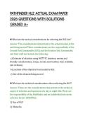 PATHFINDER HLZ ACTUAL EXAM PAPER&NewLine;2026 QUESTIONS WITH SOLUTIONS&NewLine;GRADED A&plus;&NewLine;
