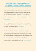 Maine Gas Exam &lpar;Latest Update 2026 2027&rpar; 100- Correct Questions & Answer