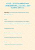 COG170 Cogito Fundamentals Exam &lpar;Latest Update 2026 2027&rpar; 100- Correct Questions & Answer