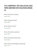 PCA COMPETENCY TEST 2026 ACTUAL EXAM&NewLine;PAPER QUESTIONS WITH SOLUTIONS GRADED&NewLine;A&plus;