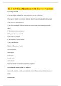 HLT 110 Ch&period;2 Questions with Correct Answers