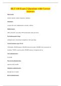 HLT 110 Exam 2 Questions with Correct&NewLine;Answers