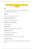 BUNDLE OF HLT 110  QUESTIONS WITH 100&percnt; CORRECT ANSWERS