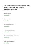 PCA COMPETENCY TEST 2026 EXAM REVIEW SOLVED QUESTIONS AND CORRECT ANSWERS GRADED A&period;pdf&NewLine;&NewLine;