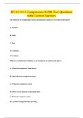 HVAC lvl 2 Compressors 03302 Test Questions&NewLine;with Correct Answers