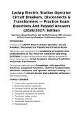 Ladwp Electric Station Operator Circuit Breakers&comma; Disconnects & Transformers &mdash; Practice Exam Questions And Passed Answers &lpar;2026&sol;2027&rpar; Edition
