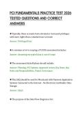 PCI FUNDAMENTALS PRACTICE TEST 2026&NewLine;TESTED QUESTIONS AND CORRECT&NewLine;ANSWERS