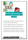 PCA &lpar;Patient Care Assistant&rpar; Certification Exam 2026&ndash;2027 &vert; 300&plus; Practice Questions & Verified Answers &vert; Patient Rights&comma; Vital Signs&comma; Infection Control&comma; Diabetes Care&comma; Specimen Collection & Basic Nursing Skills