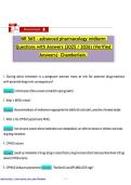 NR 565 Advanced Pharmacology Midterm Exam Questions & Verified Answers &vert; Chamberlain University &vert; Updated 2026