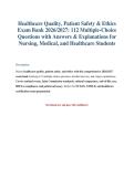 Healthcare Quality & Patient Safety Exam Bank 2026&NewLine;&NewLine;