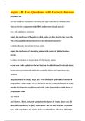 mgmt 311 Test Questions with Correct Answers