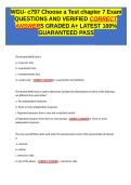 WGU- c797 Choose a Test chapter 7 EXAM QUESTIONS AND VERIFIED CORRECT ANSWERS GRADED A&plus; -LATEST 2026-2027- 100- GUARANTEED PASS&period;docx&NewLine;&NewLine;
