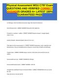 Physical Assessment WGU C797 EXAM QUESTIONS AND VERIFIED CORRECT ANSWERS GRADED A&plus; -LATEST 2026-2027- 100- GUARANTEED PASS&period;docx&NewLine;&NewLine;