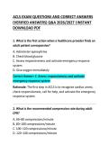 ACLS Exam Questions and Correct Answers &vert; Advanced Cardiovascular Life Support Practice Test