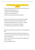 NU 641 Practice Questions with Correct&NewLine;Answers