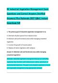 BC Industrial Vegetation Management Exam &NewLine;Questions and Correct Answers &lpar;Verified &NewLine;Answers&rpar; Plus Rationale 2027 Q&A&vert; Instant &NewLine;Download Pdf