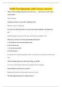 PADI Test Questions with Correct Answers