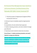 BC Structural Pest Management Exam Questions &NewLine;and Correct Answers &lpar;Verified Answers&rpar; Plus &NewLine;Rationale 2027 Q&A&vert; Instant Download Pdf