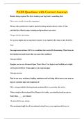 PADI Questions with Correct Answers