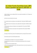 ACAS Best Practice Knowledge Exam 2 &lbrack;BPG Exam 2&rsqb; questions and answers 20262027 A&plus; Grade