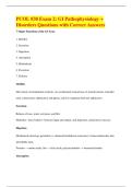 PCOL 838 Exam 2&colon; GI Pathophysiology &plus;&NewLine;Disorders Questions with Correct Answers