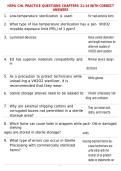 HSPA CHL PRACTICE QUESTIONS CHAPTERS 21-24 WITH CORRECT ANSWERS