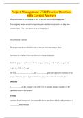 BUNDLE OF Project Management  QUESTIONS WITH 100&percnt; CORRECT ANSWERS