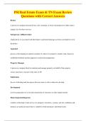 PSI Real Estate Exam & TN Exam Review&NewLine;Questions with Correct Answers