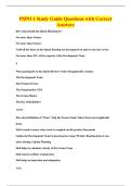 PSPO 1 Study Guide Questions with Correct&NewLine;Answers