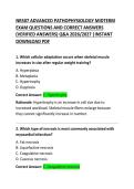 NR507 Advanced Pathophysiology Midterm Exam Questions and Correct Answers &vert; Comprehensive Practice Test