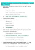 NICET Level 1 Highway Construction Exam Review 2026 &vert; Verified Q&A &vert; Latest Update &vert; Comprehensive Exam Prep &vert; Graded A&plus;