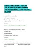 SURVEY OF ECONOMICS UPDATED&NewLine;ACTUAL QUESTIONS AND CORRECT&NewLine;ANSWERS COMPLETE STUDY GUIDE FULL&NewLine;SOLUTION