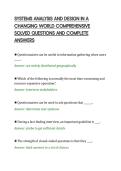SYSTEMS ANALYSIS AND DESIGN IN A&NewLine;CHANGING WORLD COMPREHENSIVE&NewLine;SOLVED QUESTIONS AND COMPLETE&NewLine;ANSWERS&NewLine;