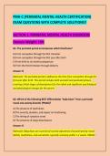 PMH-C &lpar;PERINATAL MENTAL HEALTH CERTIFICATION&rpar; &NewLine;EXAM QUESTIONS WITH COMPLETE SOLUTIONS&excl;&excl;