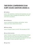 TABE REVIEW COMPREHENSIVE EXAM&NewLine;SCRIPT SOLVED QUESTIONS GRADED A&plus;