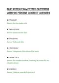 TABE REVIEW EXAM TESTED QUESTIONS&NewLine;WITH 100 PERCENT CORRECT ANSWERS&NewLine;