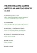 TABE REVIEW FINAL PAPER EXAM PREP&NewLine;QUESTIONS AND ANSWERS GUARANTEED&NewLine;TO PASS&NewLine;