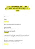 ANCC GERONTOLOGY SAMPLE&NewLine;QUESTIONS and answers 20262027 A&plus; Grade&NewLine;