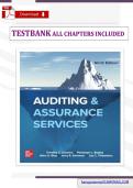 TESTBANK - AUDITING & ASSURANCE SERVICES&comma; 9TH Edition By Jerry Strawser&comma; Timothy Louwers