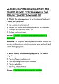 VA DEQ ESC Inspector Exam Questions and Correct Answers &vert; Comprehensive Practice Test