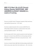 NSG 3113 Real Life 4&period;0 ATI Chronic &NewLine;Kidney Disease QUESTIONS  AND &NewLine;ANSWERS ALREADY GRADED A&plus;&comma; &NewLine;exams of nursing&period;