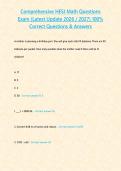 Comprehensive HESI Math Questions Exam &lpar;Latest Update 2026 2027&rpar; 100- Correct Questions & Answers&period;