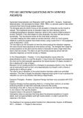PSY 661 MIDTERM QUESTIONS WITH VERIFIED ANSWERS