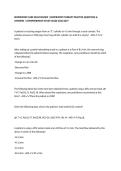 RESPIRATORY CARE EXAM REVIEW &vert; RESPIRATORY THERAPY PRACTICE QUESTIONS & ANSWERS &vert; COMPREHENSIVE STUDY GUIDE 2026&sol;2027