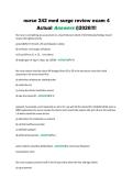 nurse 242 med surge review exam 4&NewLine;Actual Answers &commat;2026&excl;&excl;&excl;&excl;
