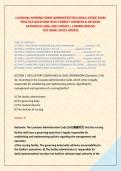 LOUISIANA NURSING HOME ADMINISTRATOR &lpar;LNHA&rpar; LICENSE EXAM &NewLine;PRACTICE QUESTIONS WITH CORRECT ANSWERS & DETAILED &NewLine;RATIONALES 2026&ndash;2027 UPDATE &vert; COMPREHENSIVE  &NewLine;TEST BANK LATEST UPDATE