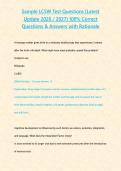 Exam &lpar;elaborations&rpar; LCSW - Licensed Clinical Social Worker Sample LCSW Test Questions &lpar;Latest Update 2026 2027&rpar; 100- Correct Questions & Answers with Rationale